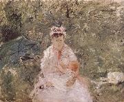 The biddy holding the infant Berthe Morisot